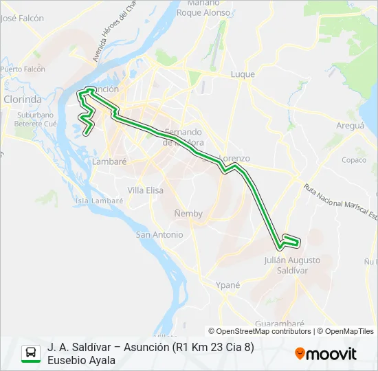 50-56 Bus Line Map