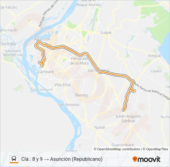 12-43 Bus Line Map
