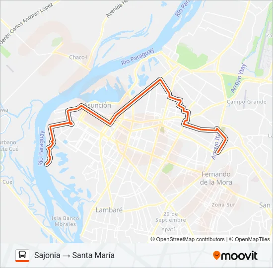 1 Bus Line Map