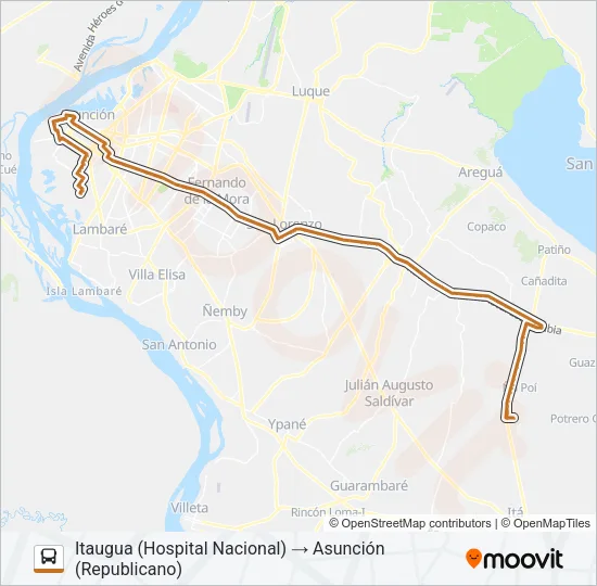 Mapa de 165-27 de autobús