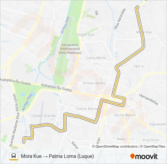 Mapa de 5 INT de autobús