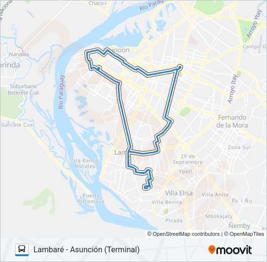 Mapa de 41-1 de autobús
