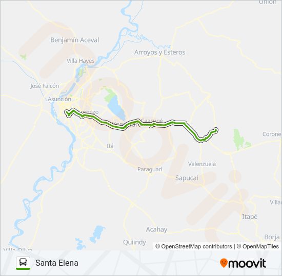 Mapa de 218 de autobús