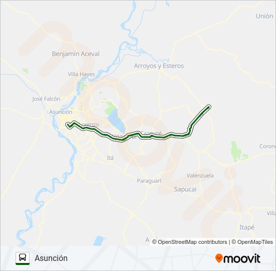 Mapa de 118 de autobús