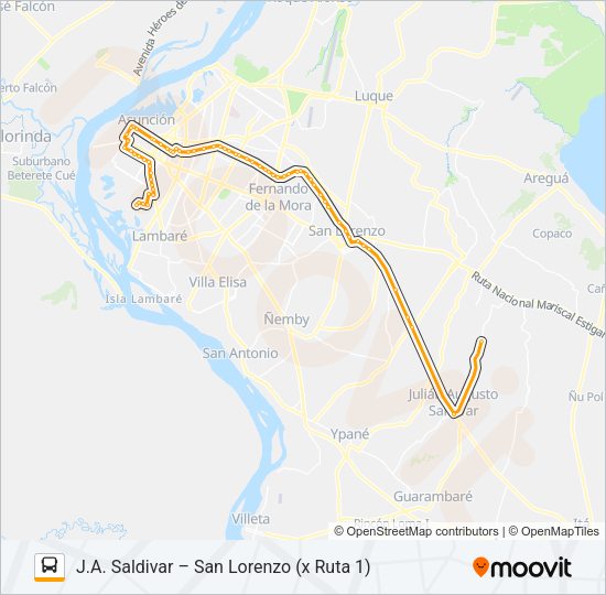 Mapa de 12-43 de autobús