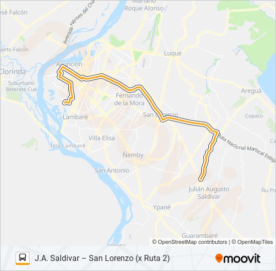 Mapa de 12-43 de autobús