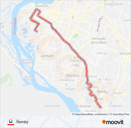 Mapa de 38 de autobús