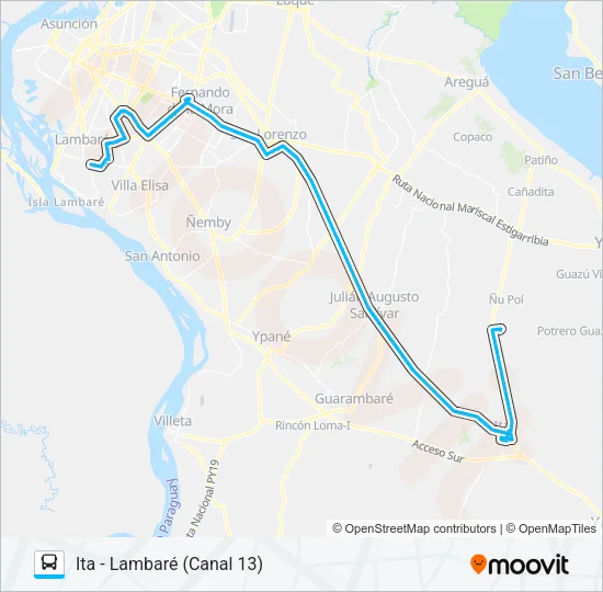 454 Bus Line Map