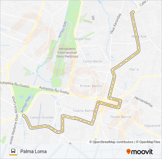 Mapa de 5 de autobús