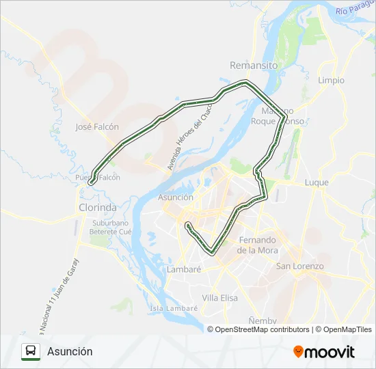 101 B Bus Line Map