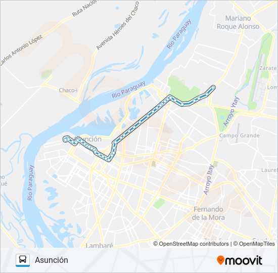 44 bus Line Map