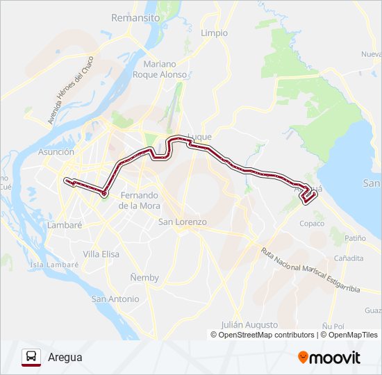 Mapa de 110 de autobús