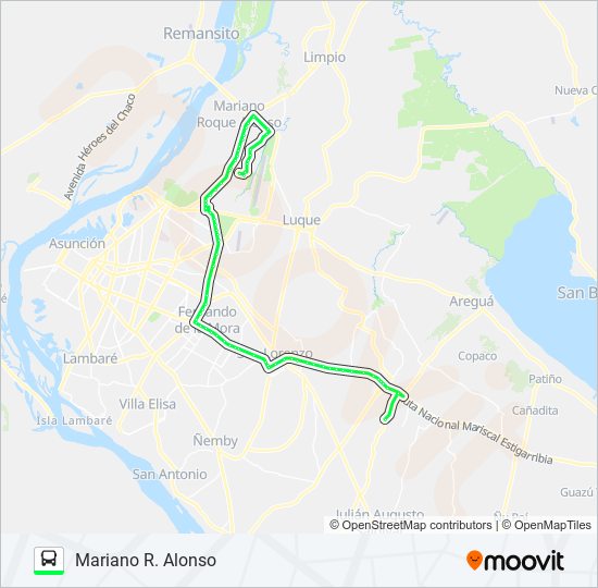 Mapa de 58 de autobús