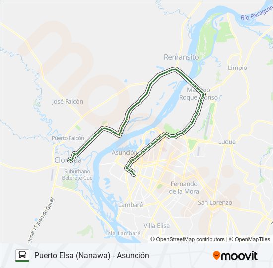 101 A bus Line Map