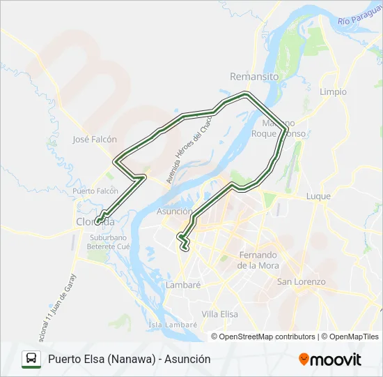 101 A Bus Line Map