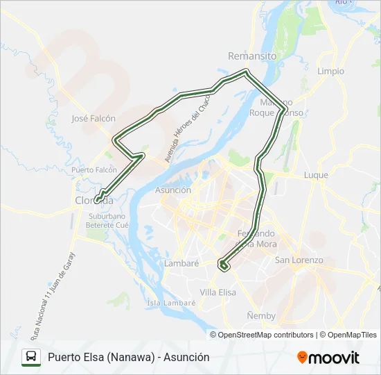 101 A Bus Line Map