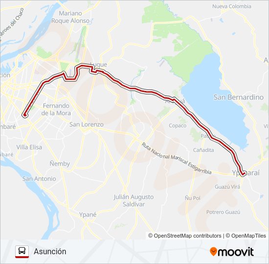 Mapa de 242 de autobús