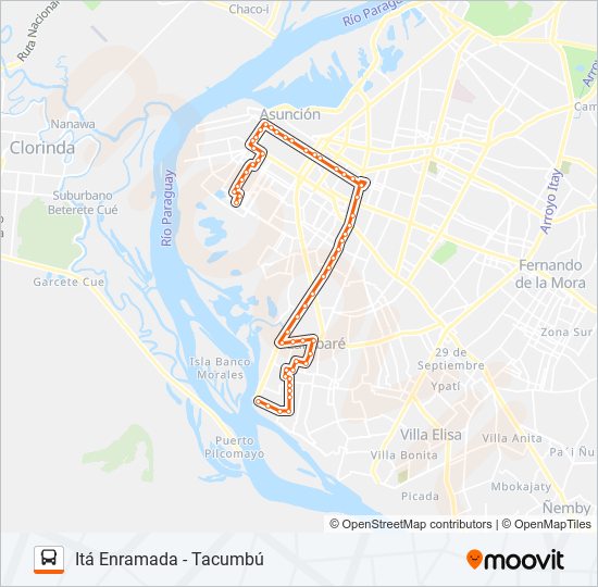 Mapa de 9 de autobús