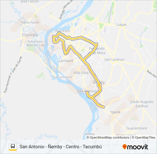 Mapa de 15-3 de autobús