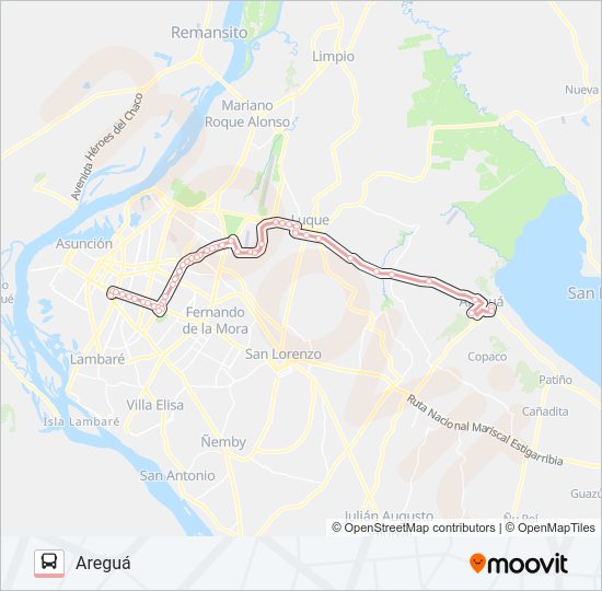 Mapa de 111 de autobús