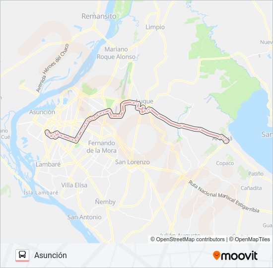 Mapa de 111 de autobús