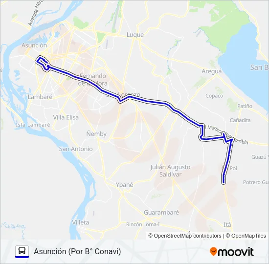 165 I Bus Line Map