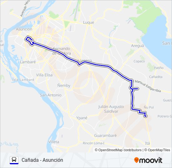 165 F bus Line Map