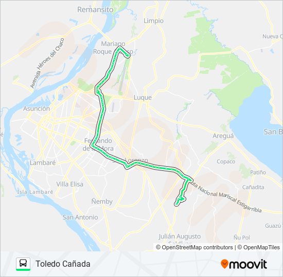 Mapa de 53 de autobús