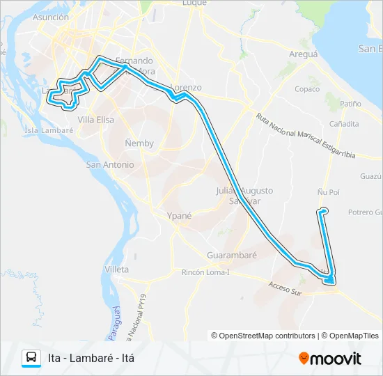 454 Bus Line Map