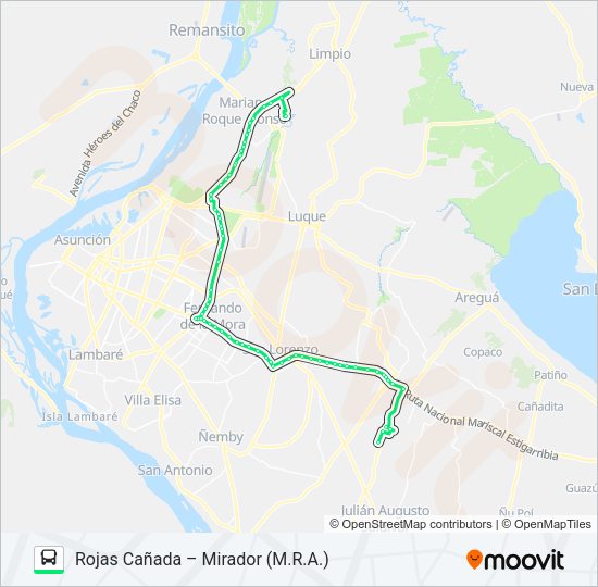 Mapa de 53 de autobús