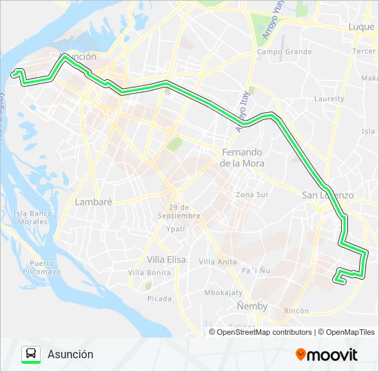56 A Bus Line Map