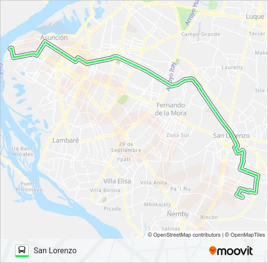 56 A Bus Line Map