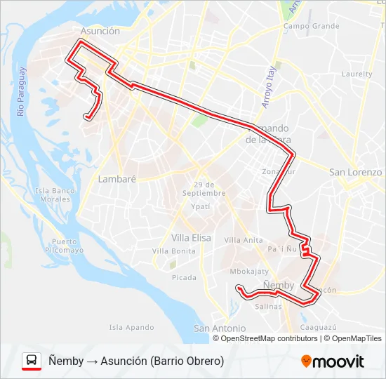 133 Bus Line Map