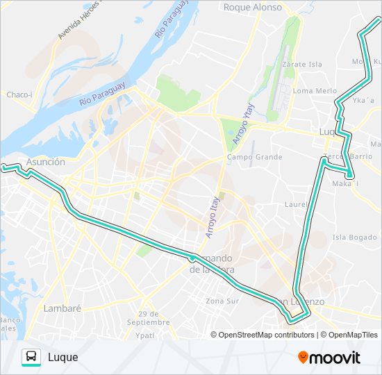 Mapa de 220 de autobús