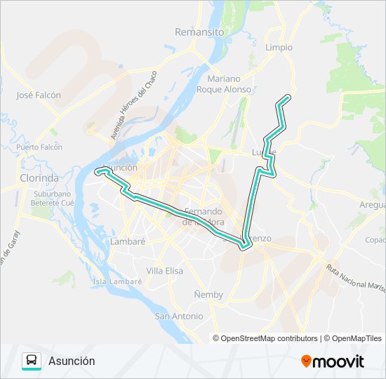 Mapa de 220 de autobús