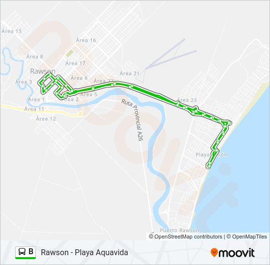 Mapa de B de autobús