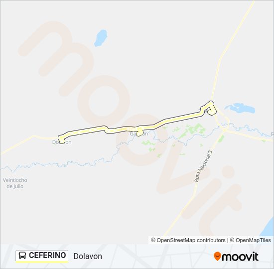 Mapa de CEFERINO de autobús