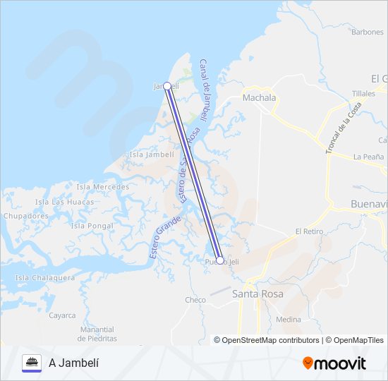 FLUVIAL 1 ferry Line Map