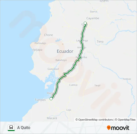 INTERPROV. 1 QUITO Bus Line Map