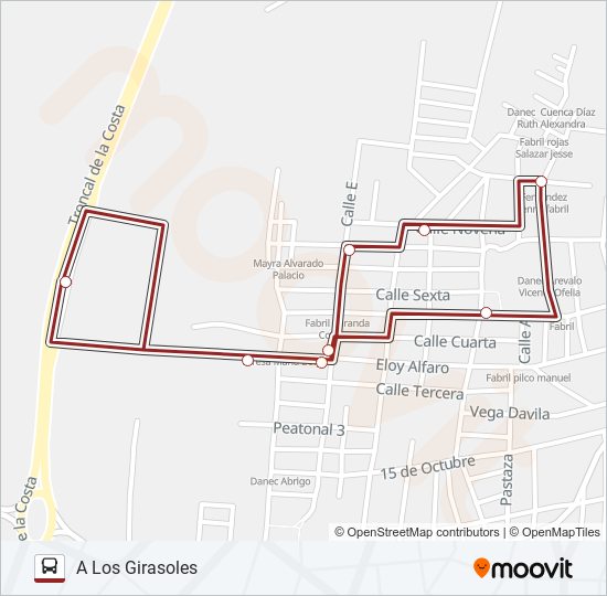 RUTA 3 LOS GIRASOLES bus Line Map