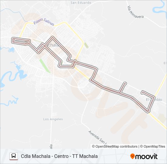 Mapa de RUTA 18 MACHALA de autobús