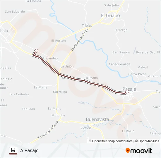 INTERC. 1 OROEXPRESS Bus Line Map