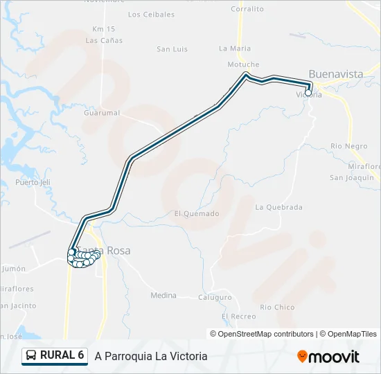 RURAL 6 Bus Line Map