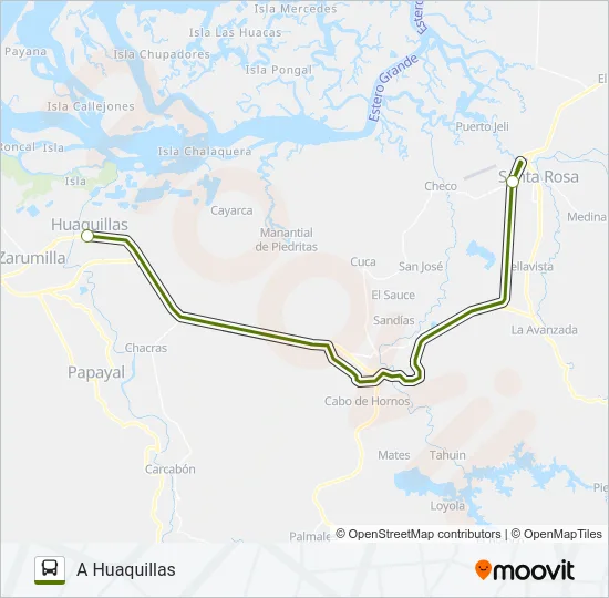 INTERC. 4 HUAQUILLAS Bus Line Map