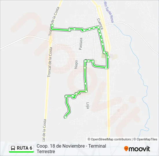 RUTA 6 Bus Line Map