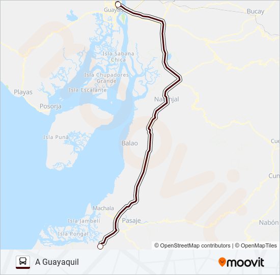 Mapa de INTERPROV. 1 GUAYAQUIL de autobús