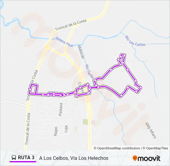 RUTA 3 Bus Line Map