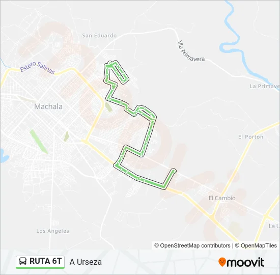 RUTA 6T Bus Line Map