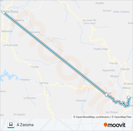 INTERC. 1 ZARUMA bus Line Map