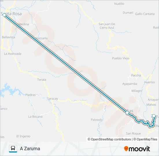 INTERC. 1 ZARUMA Bus Line Map